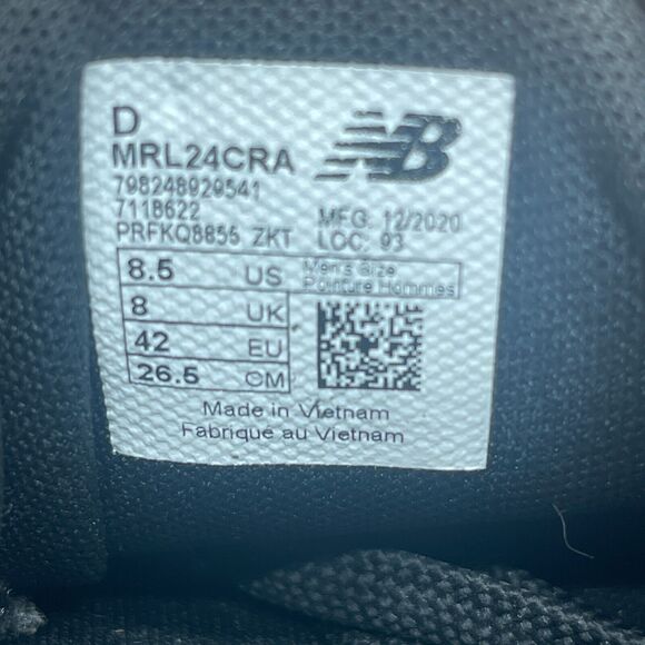 New Balance 24 V1 Shoes Mens Size 8.5 Black Running Walking Comfort Sneakers - Picture 8 of 8